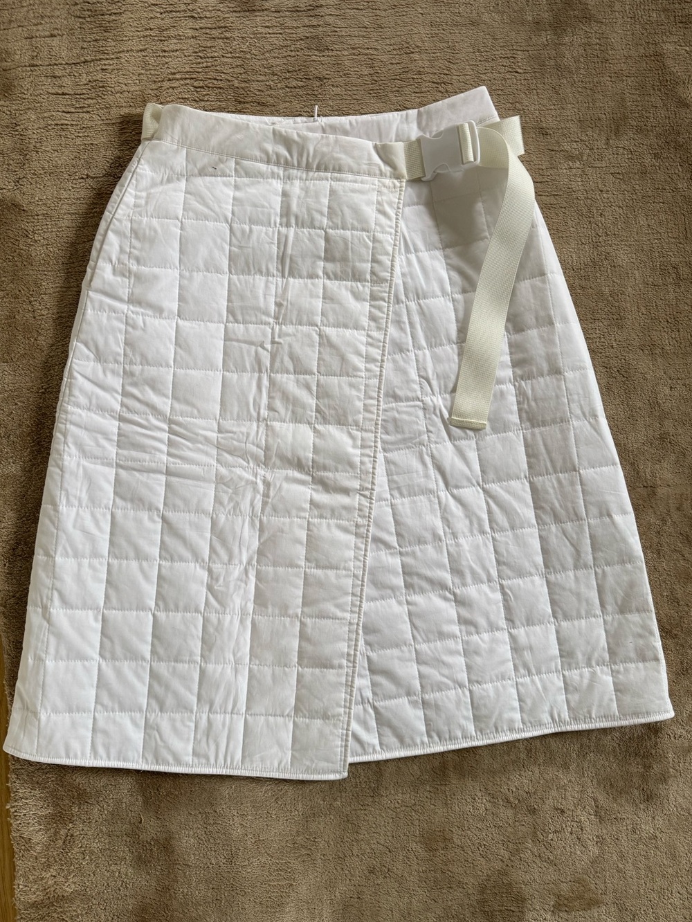 Staud White Quilted Wrap Skirt - NWT
